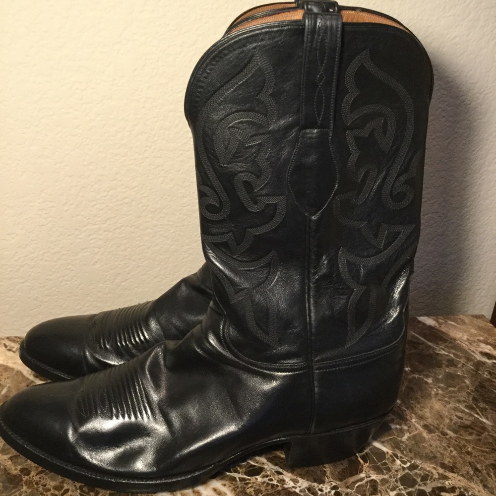 Lucchese Calf Skin Cowboy Boots